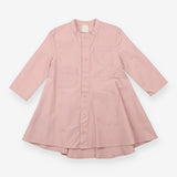 Cos Woven Pink Popper Front Dress