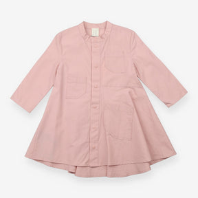 Cos Woven Pink Popper Front Dress
