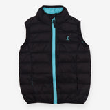 Gilet back puffer turquoise zip lining