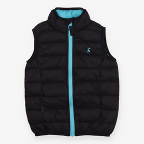 Gilet back puffer turquoise zip lining