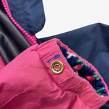 Navy Floral Fleece Lined Jacket