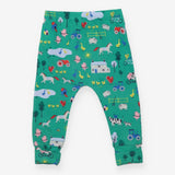 Green Farmyard Cuffed Leggings 