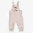 Tiny Acorn Cream Jersey Dungarees