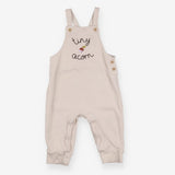 Tiny Acorn Cream Jersey Dungarees