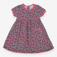 Pink and Red Flowers Dress with Pocket