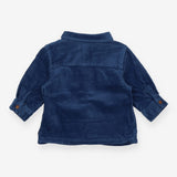 Blue cord shirt with pockets