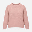 Jumper Pink Open Knit Crew Neck Long Sleeve