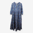 Navy Floral Midi Dress Long Sleeve Ditsy Print