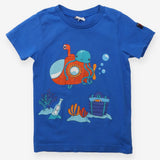 T-Shirt Blue Octopus Submarine