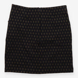 Charcoal Grey Gold Geometric Patterned Skirt