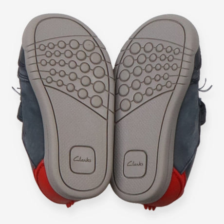 Blue and red play prints clarks