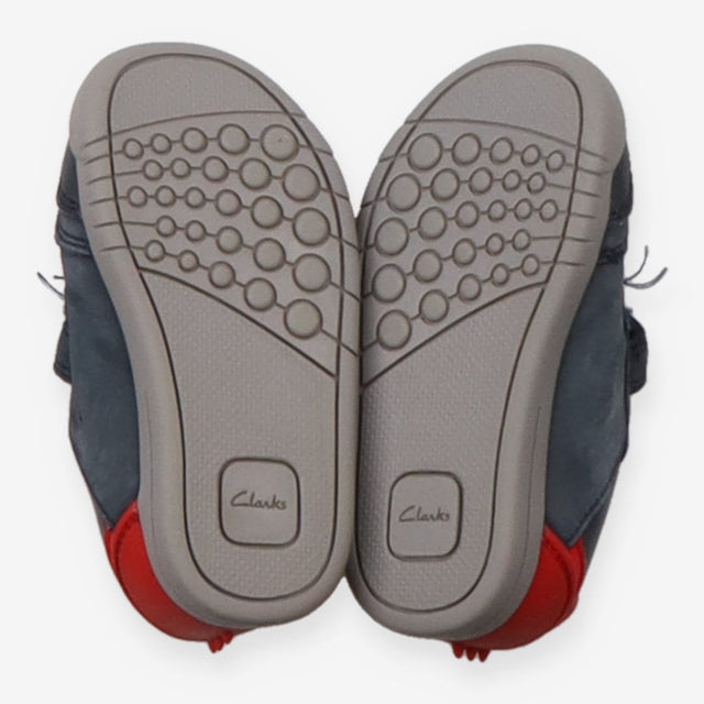 Blue and red play prints clarks