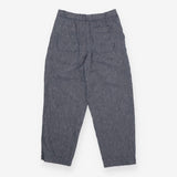 Navy Striped Wide Leg Trousers