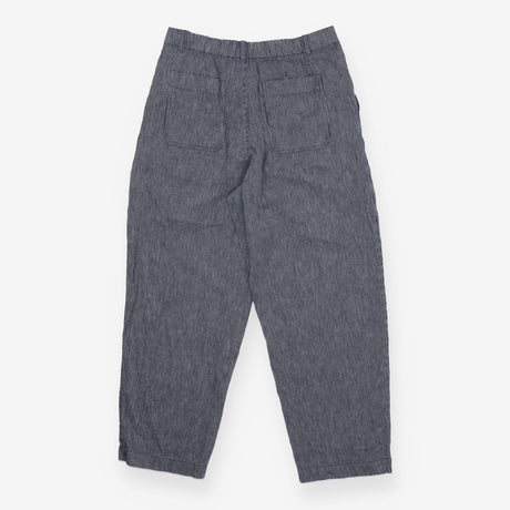Navy Striped Wide Leg Trousers