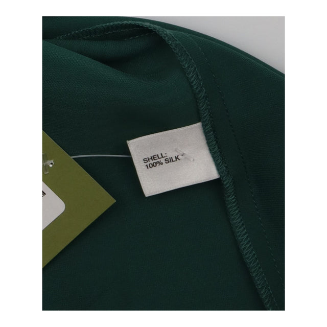 Midi Dress Emerald Green Silk Halter Neck