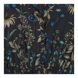 Dress Grey with blue and green florals long sleeve