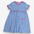 Blue striped dress pink lining