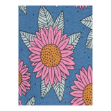 Blue leggings with pink sunflowers