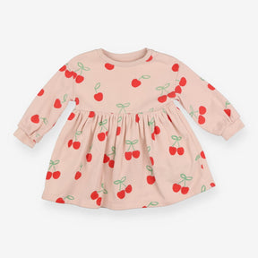 Dress long sleeve pink cherry