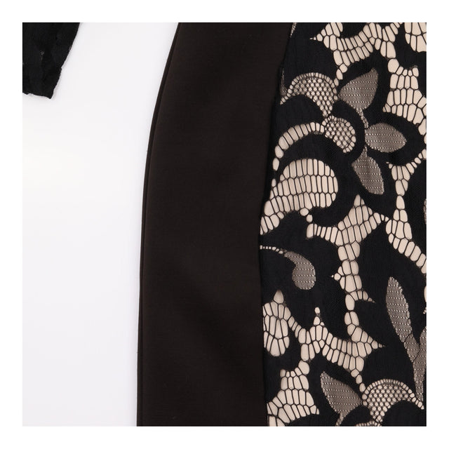 Dress Lace Maxi Black Nude Bodycon 3/4 Sleeve Occa