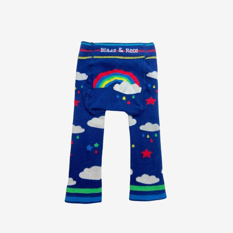 Blue Rainbow Cloud Knit Leggings