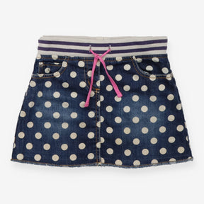 Blue Denim Polka Dot Skirt 