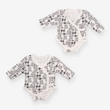From Babies with Love Bodysuits Zebra Appliques 2-