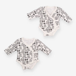 From Babies with Love Bodysuits Zebra Appliques 2-