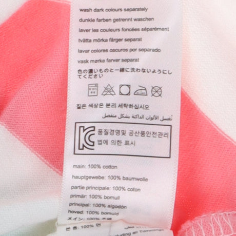 Pastel Stripe Midi Dress Short Sleeve Cotton Jerse