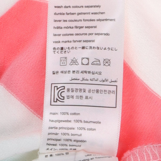 Pastel Stripe Midi Dress Short Sleeve Cotton Jerse