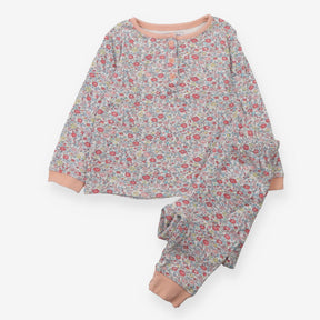Pyjamas small floral jersey peach edging
