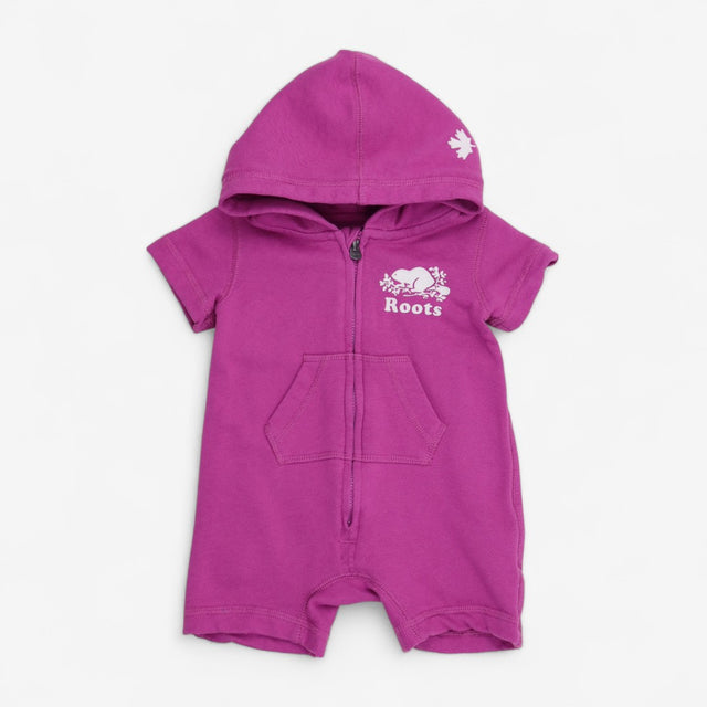 Hooded Shortie Romper Violet