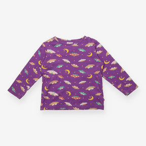 Tee LS purple moths