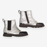 Silver Sparkly Ankle Boots