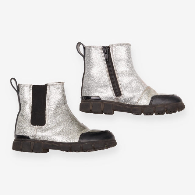 Silver Sparkly Ankle Boots