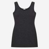 Vest Top Charcoal Grey Scoop Neck