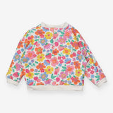 Sweater White Strawberries and Flowers