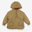 Fleece lined quilted pull over coat
