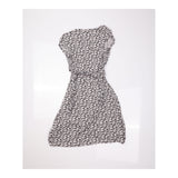 Black and Ivory Floral Jersey Maternity Wrap Dress