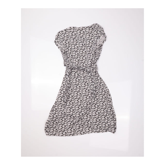 Black and Ivory Floral Jersey Maternity Wrap Dress