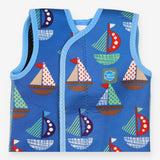Wetsuit blue sailboats