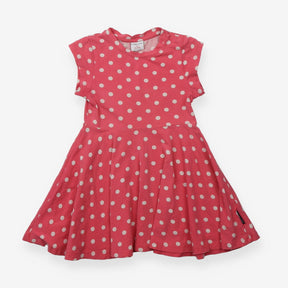 Pink polka dot dress