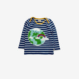 Blue Stripe Happy Earth Tee