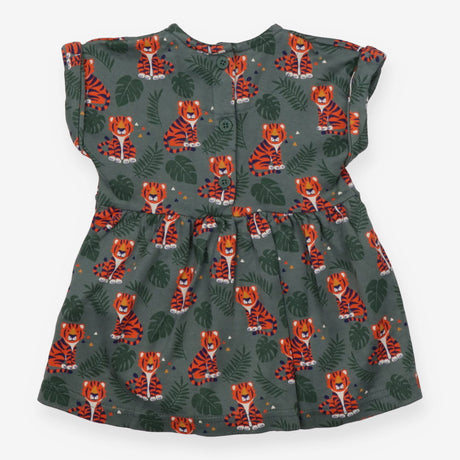 Dress Short Sleeved Green Jungle Tiger