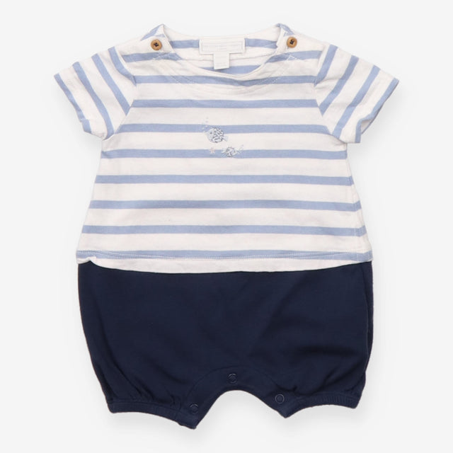 Romper stripe top blue shorts jersey