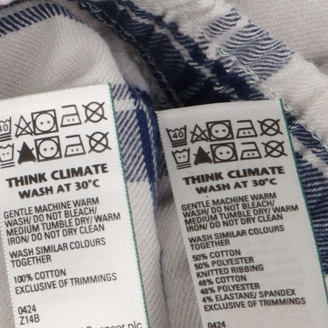 Check trouser and waffle top pyjamas 2 pack