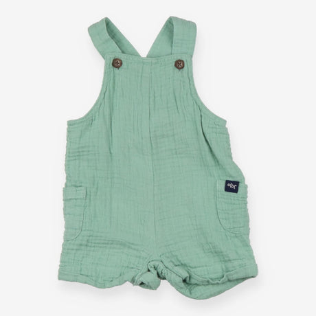 Dungarees shorties muslin type green