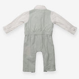 Romper Waistcoat White and Sage