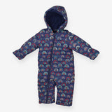 Pramsuit Navy with Red, Green and Blue Rainbows