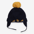Bobble Hat Knit Navy and Yellow Diggers